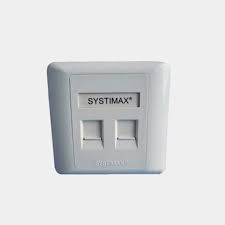 كومسكوب سيستماكس 760200436 UK فيس بليت فتحتين ، مربع ، ابيض